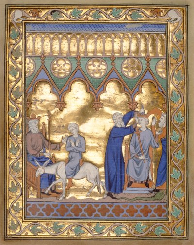 Coronation of Solomon, from the Psalter and Hours of Isabella of France by French School